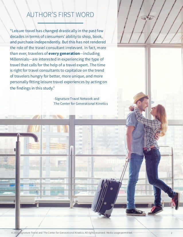 Signature Travel Network 2017 The new travel reality by Generation