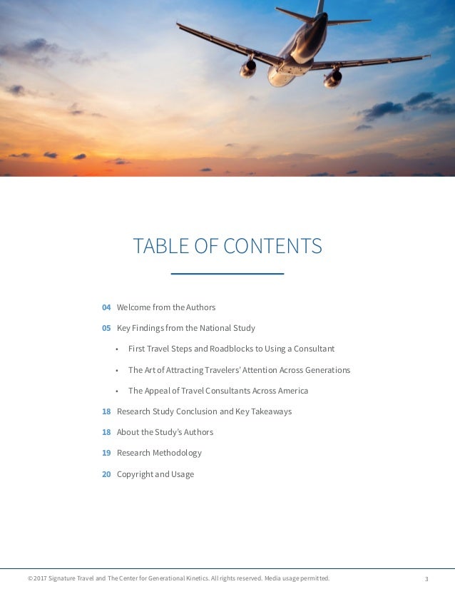 Signature Travel Network 2017 The new travel reality by Generation