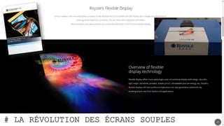 # LA RÉVOLUTION DES ÉCRANS SOUPLES
 