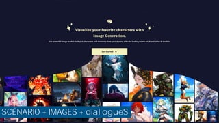ueS
SCÉNARIO + IMAGES + dialogueS
 