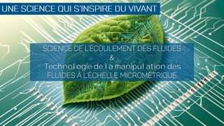 &
Technologie de la manipulation des
vant
 