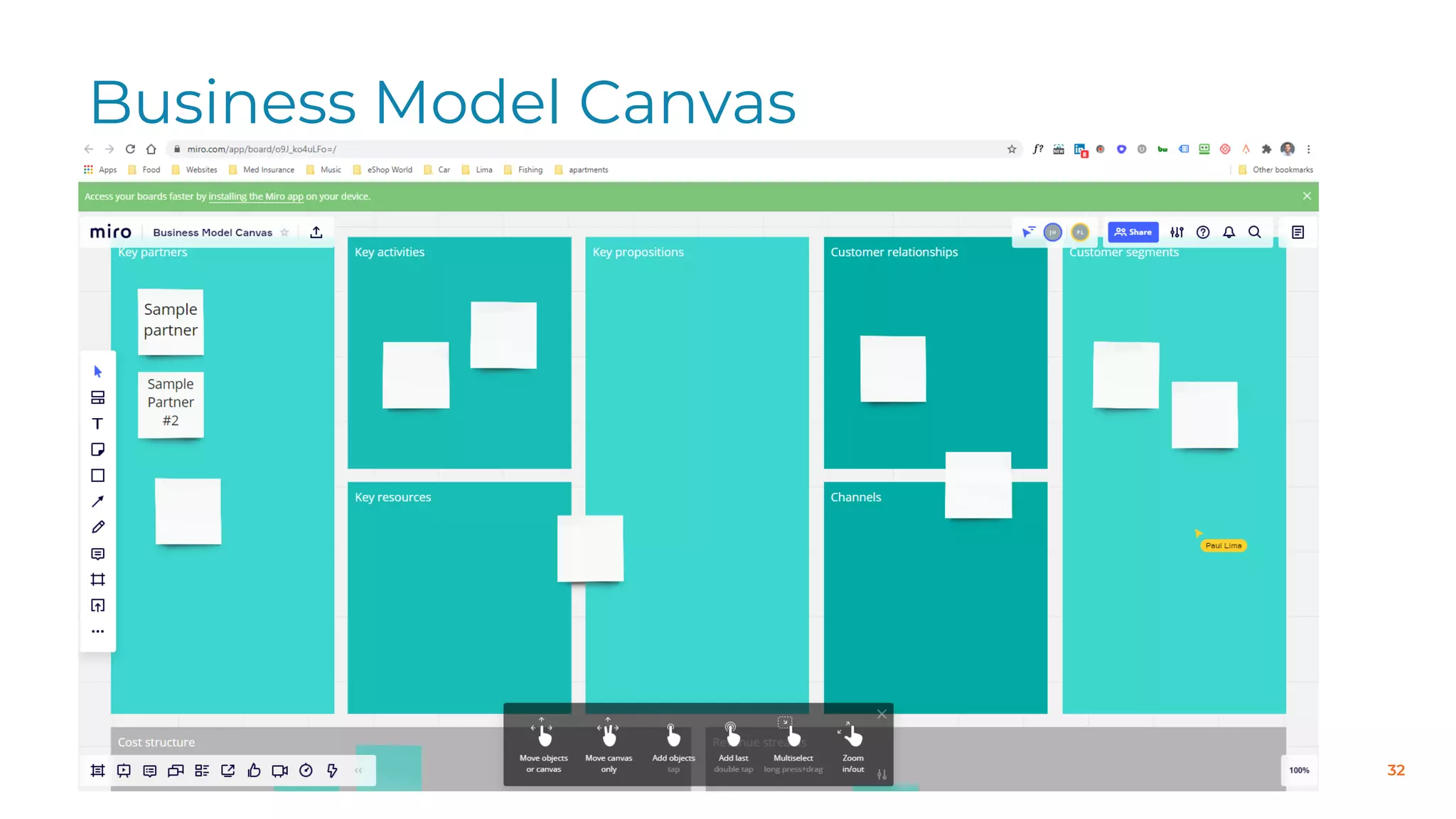 32
Business Model Canvas
 