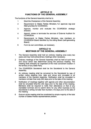 Charter Establishing the CCARDESA