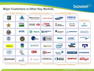 Major Customers in Other Key Markets Public Sector Financial Services Technology Healthcare Telco Consumer Products 