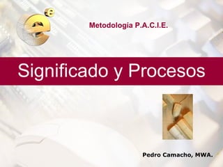 Metodología P.A.C.I.E.




Significado y Procesos



                      Pedro Camacho, MWA.
 