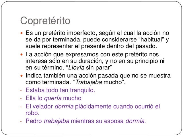 Significación tiempos verbales
