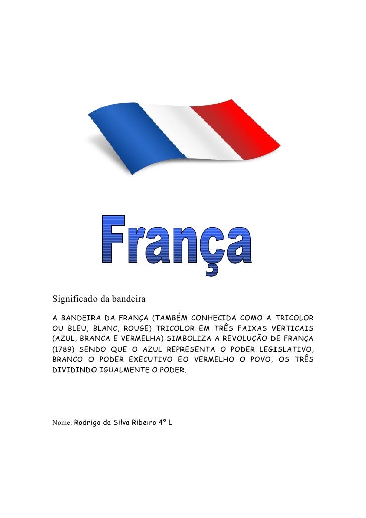 Significado da bandeira francesa Significado da bandeira francesa