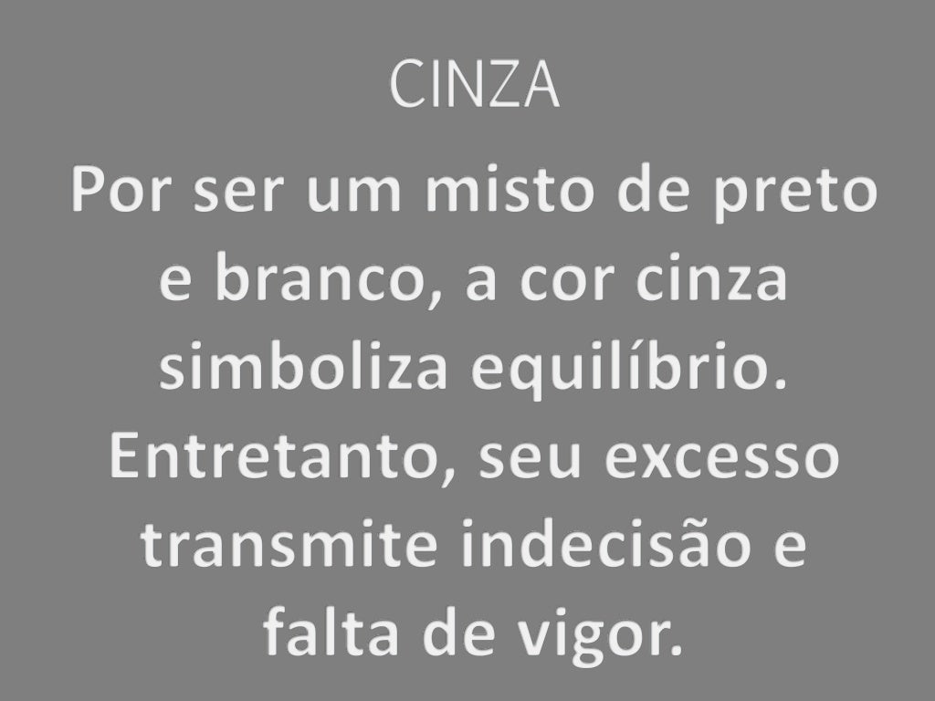 Significado das cores Significado das cores