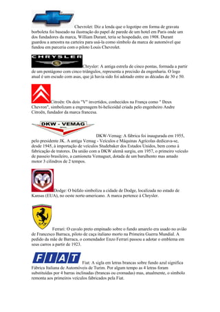 Marcas de Carros  Símbolos de carro, Logotipos de carros, Nomes de carros