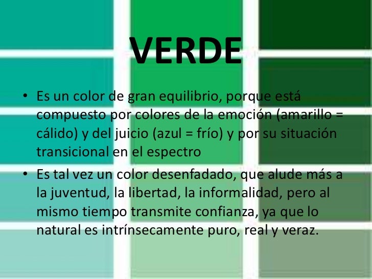 Significado del color verde Significado del color verde