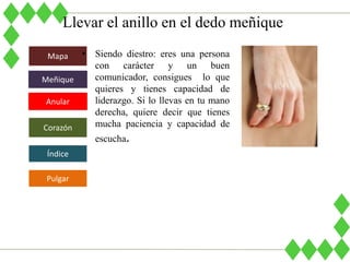 Significado de los anillos segun donde lo lleves PPT