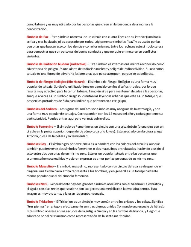 Significados De Los Tatuajes