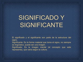 Significado significante | PPTX