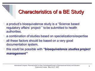 Significance of BA/BE studies in drug research and evaluation of ...