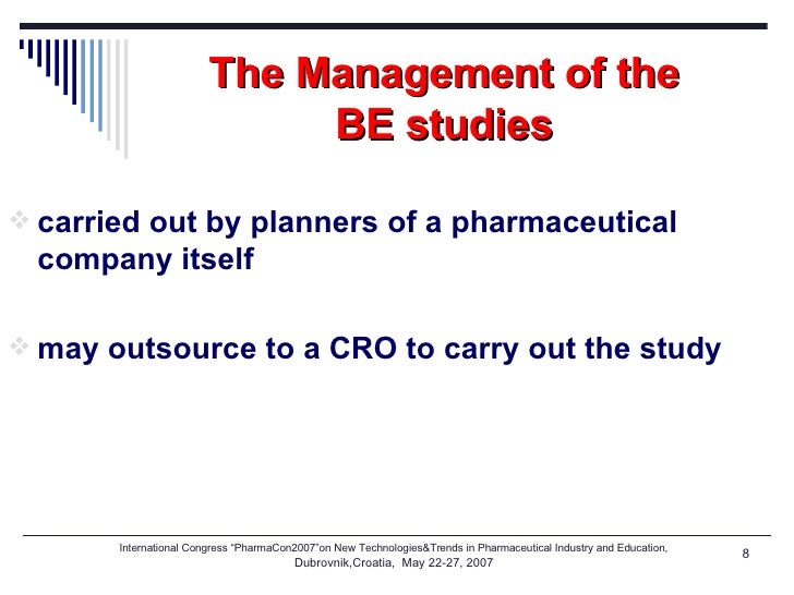 Significance of BA/BE studies in drug research and evaluation of diff…