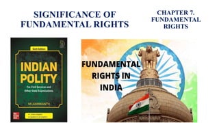 SIGNIFICANCE OF
FUNDAMENTAL RIGHTS
CHAPTER 7.
FUNDAMENTAL
RIGHTS
 