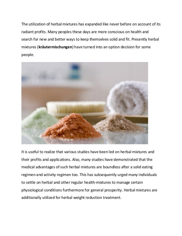 Significance of herbal mixtures (kräutermischungen)