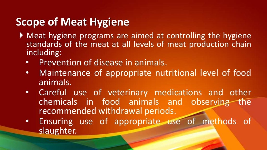 Significance of hygiene meat for public health
