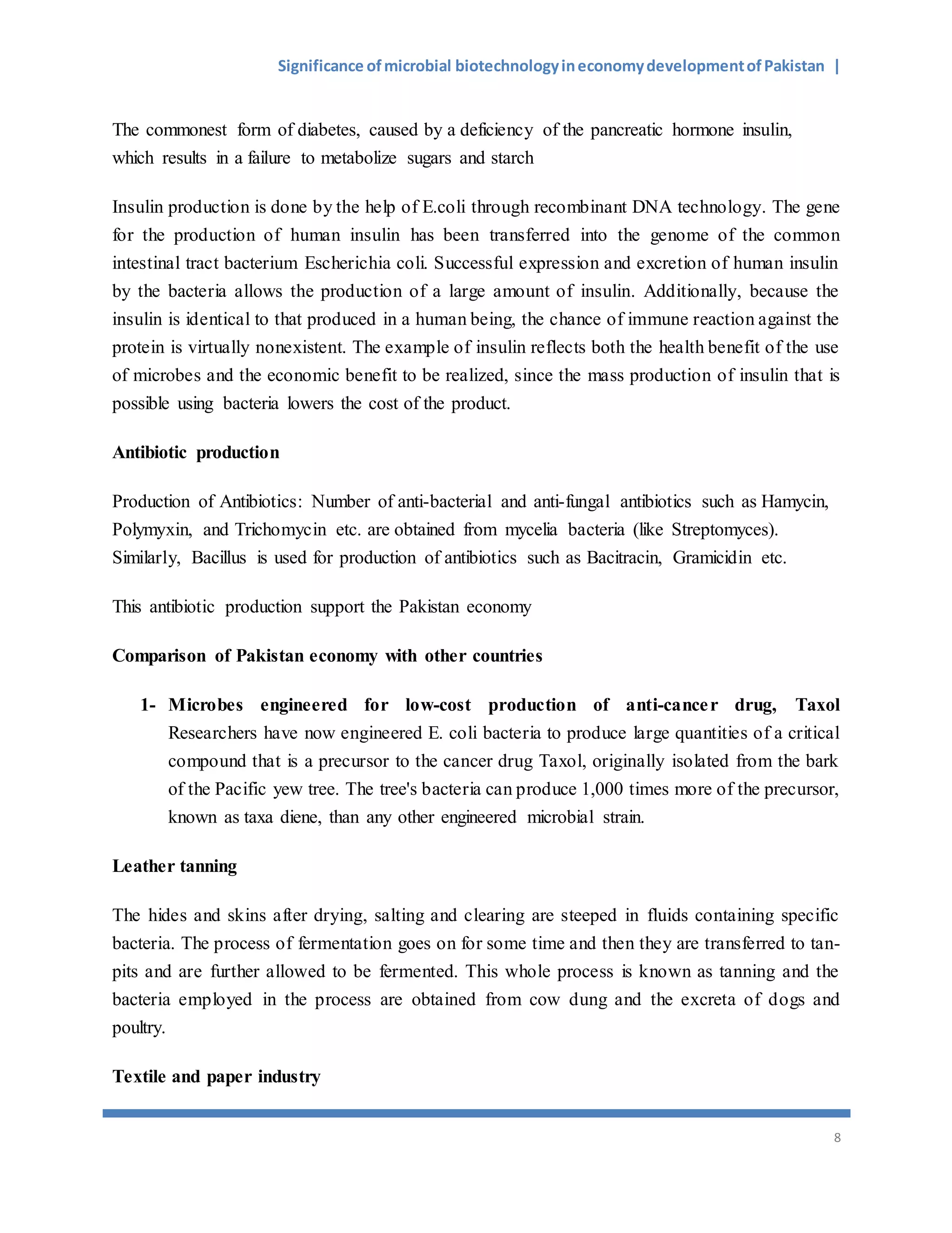 Significance of microbial biotechnology in economic development of ...