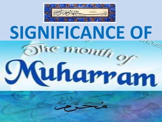 SIGNIFICANCE OF
 