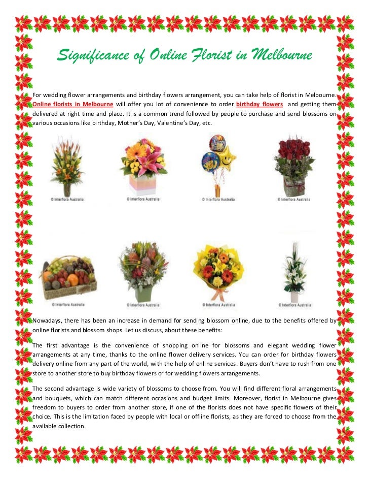 Significance Of Online Florist Melbourne
