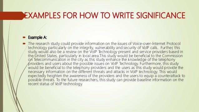 Significance of the study ppt image