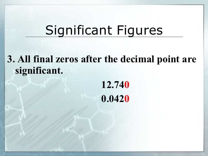 Significant Figures