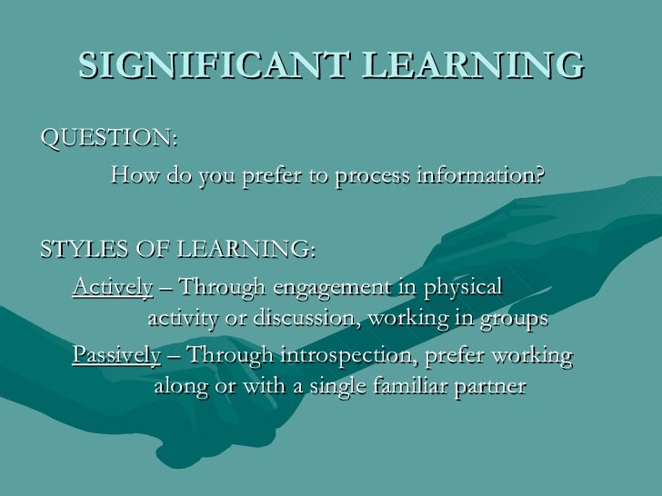 Significant Learning