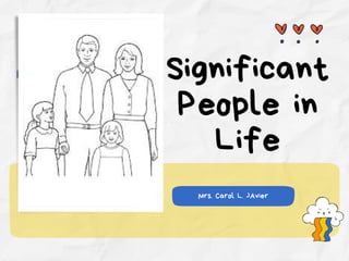 Significant
People in
Life
Mrs. Carol L. JAvier
 