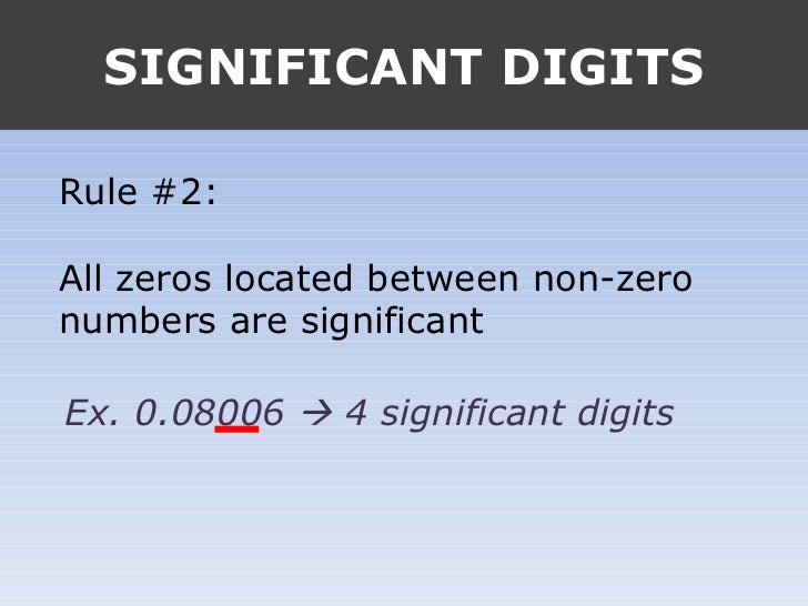 Significant digits