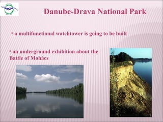 Danube-Drava National Park
• an underground exhibition about the
Battle of Mohács
• a multifunctional watchtower is going to be built
 