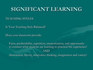 Significant Learning | PPT