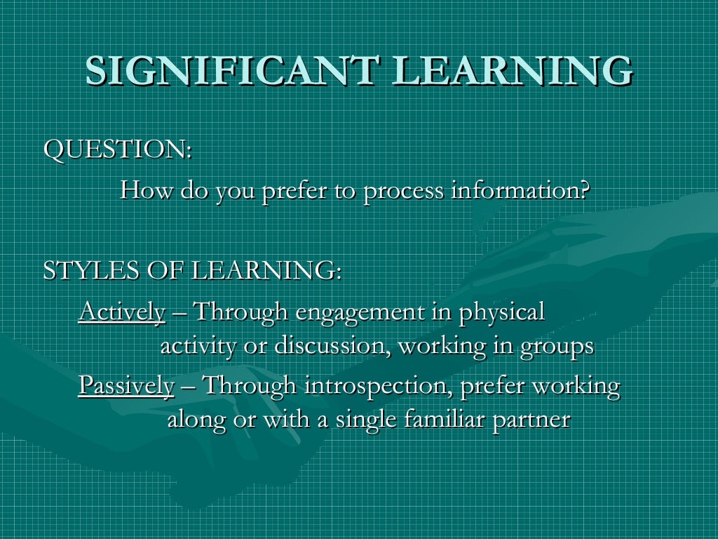 Significant Learning