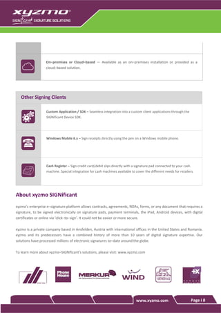Significant Server Platform SIGNificant Enterprise Platform (Server based) | PDF