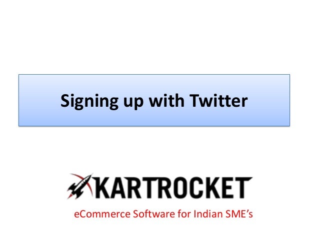 Signing Up With Twitter Kartrocket