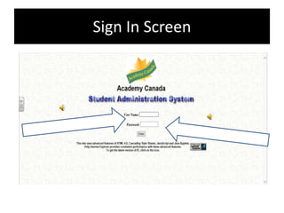 Sign In Screen
 