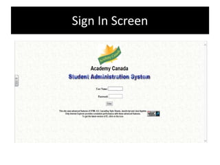 Sign In Screen
 