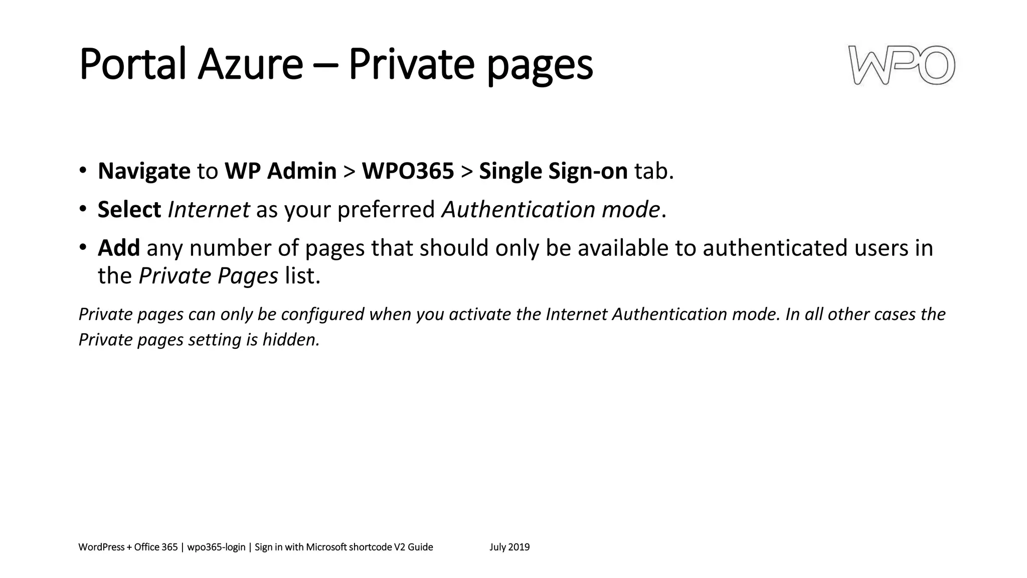 WordPress + Office 365 | Sign in with microsoft shortcode v8.x | PPTX