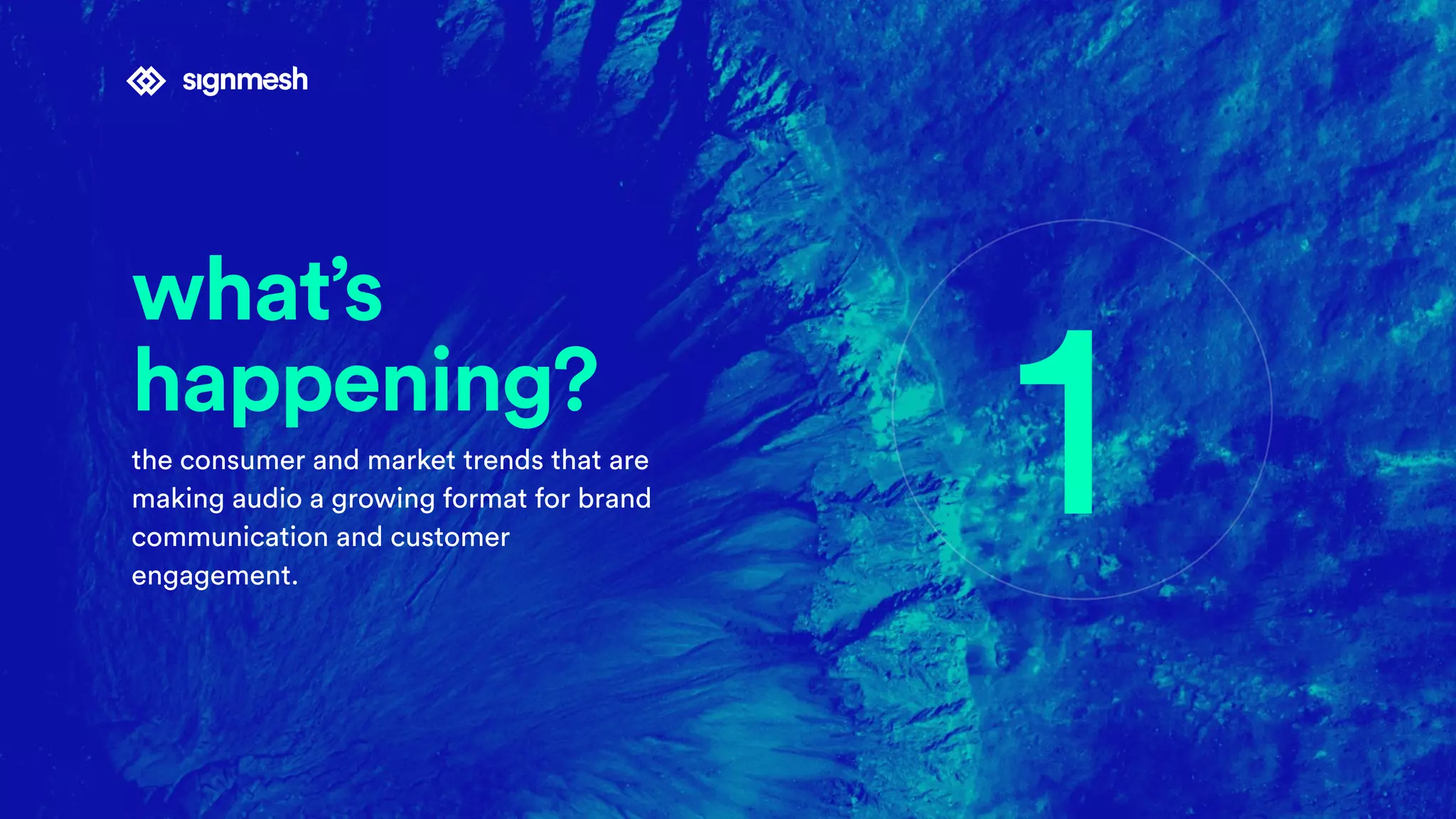 what’s
happening?
the consumer and market trends that are
making audio a growing format for brand
communication and customer
engagement.
1
 