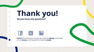 CREDITS: This presentation template was created by Slidesgo, and includes
icons by Flaticon, and infographics & images by Freepik
Do you have any questions?
Thank you!
 