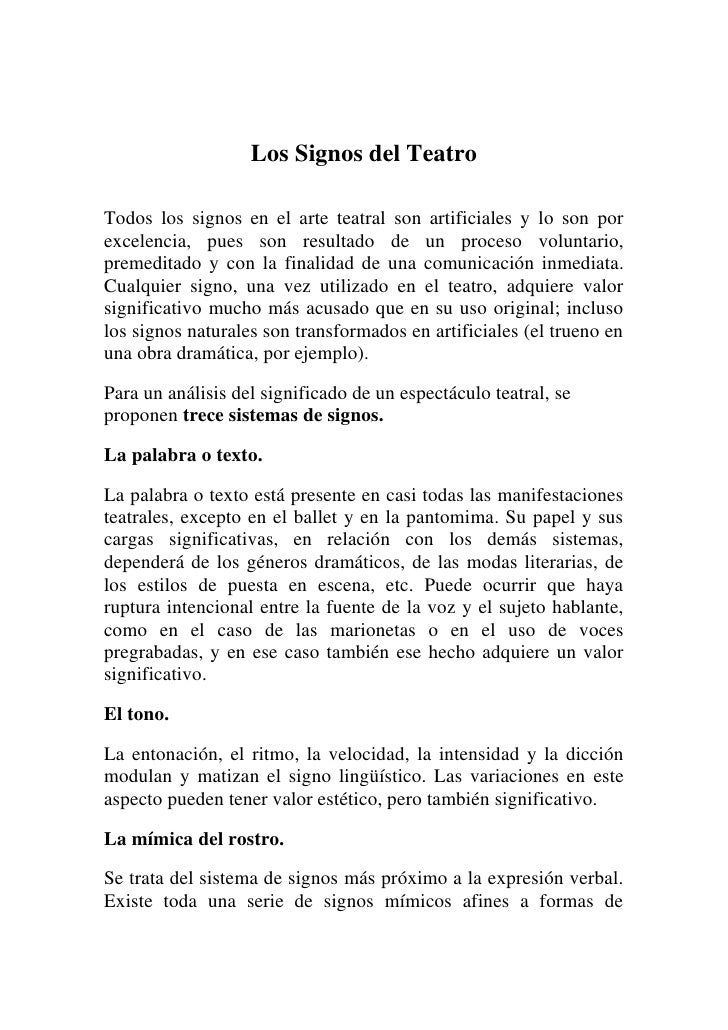 signos del teatro