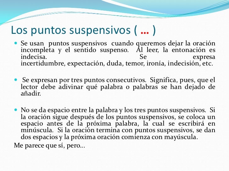Uso de los Signos de puntuación Uso de los Signos de puntuación