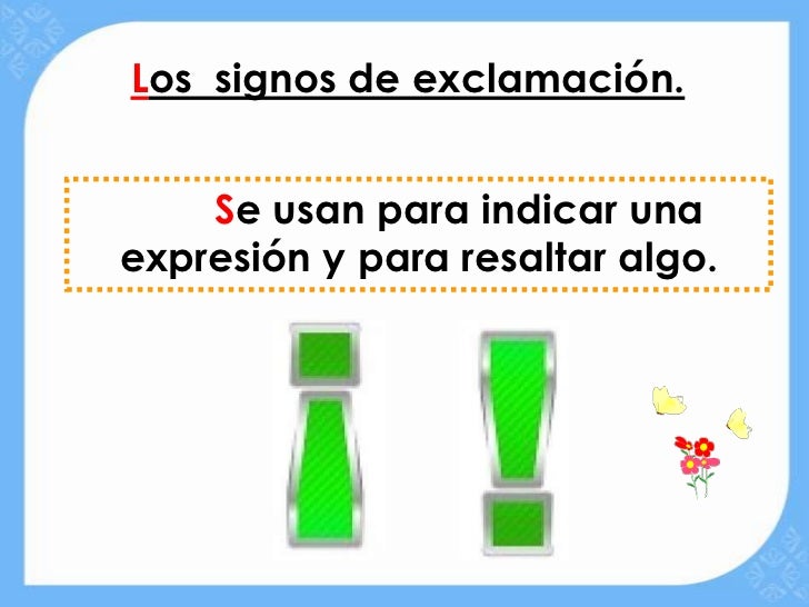 Signos exclamacion