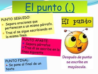 El punto (.)
 