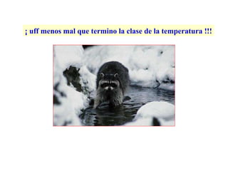 ¡ uff menos mal que termino la clase de la temperatura !!! 