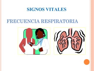 SIGNOS VITALES
FRECUENCIA RESPIRATORIA

 