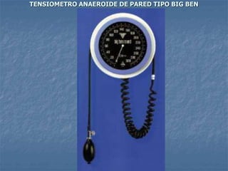 TENSIOMETRO ANAEROIDE DE PARED TIPO BIG BEN 
Diseño: Adalberto Pizarro 
Enfermero 
 