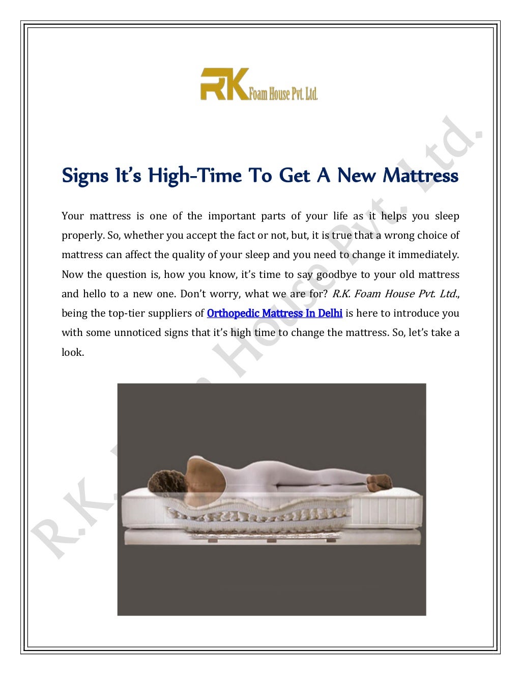 Signs It’s HighTime To Get A New Mattress