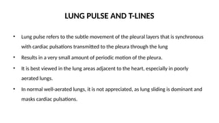 Signs and lines in usg thorax.pptx radiolgy | PPTX