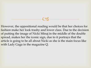 RESEARCH & PLANNING - Signs & Signifiers Textual Analysis of Music Magazines